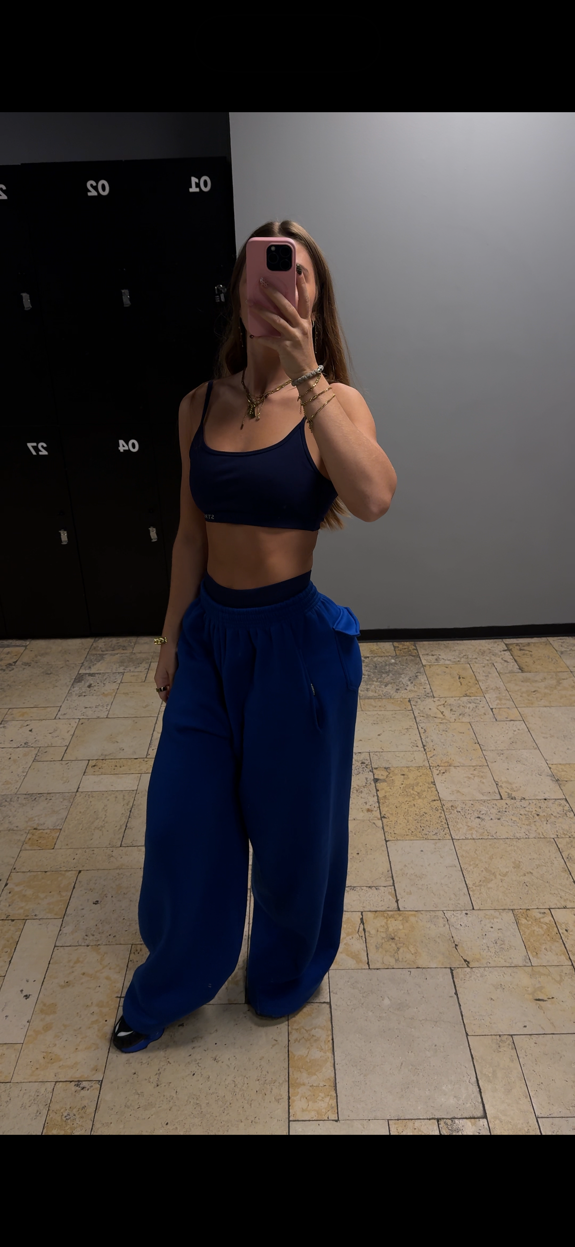 WIDE LEG SWEATPANTS - COBOLT BLUE