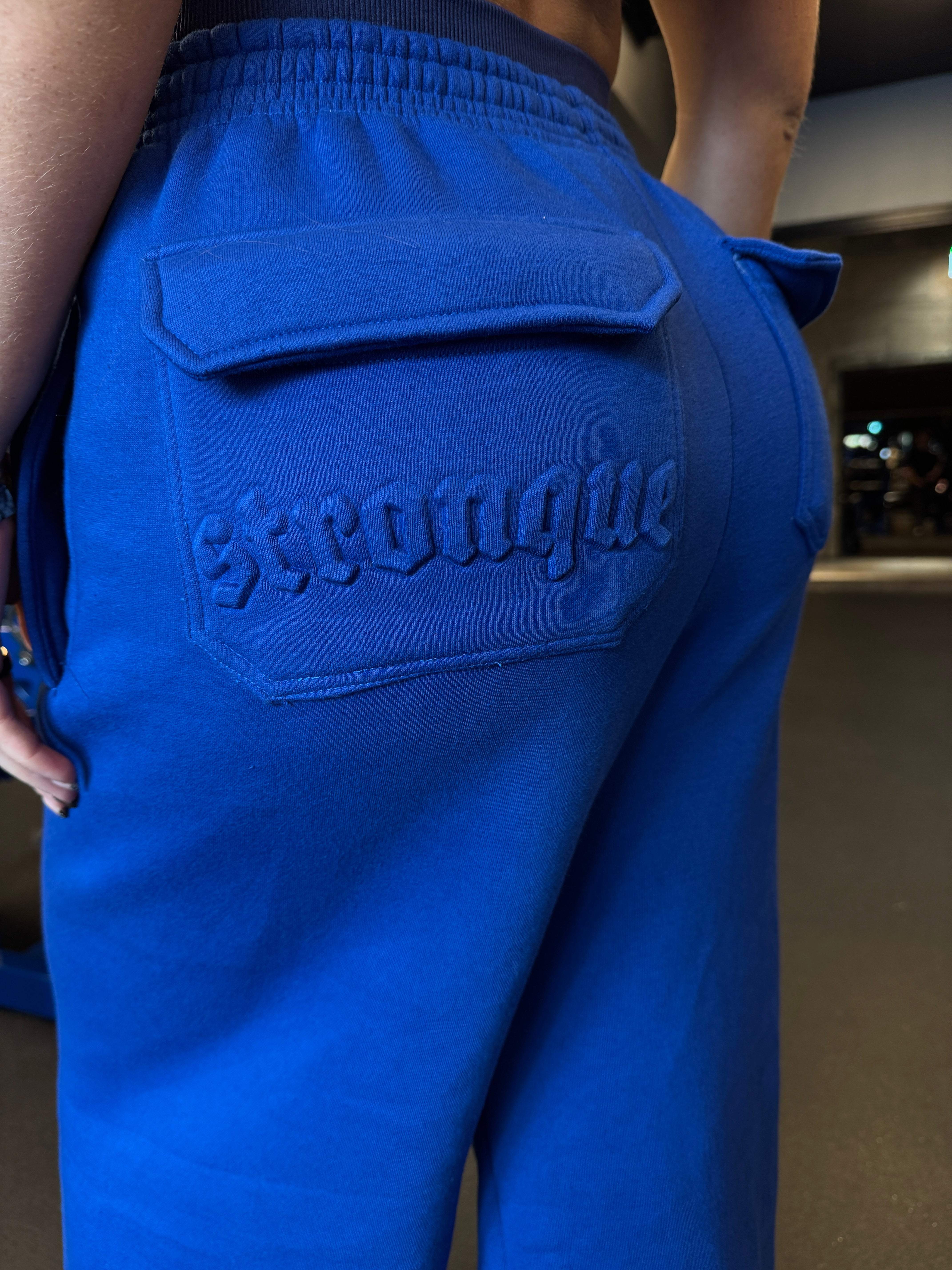 WIDE LEG SWEATPANTS - COBOLT BLUE