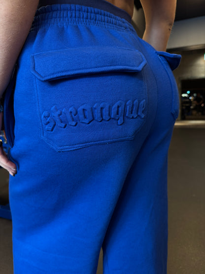 WIDE LEG SWEATPANTS - COBOLT BLUE